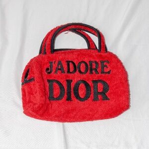 COPY - Vintage Christian Dior J’Adore Red Terry Cloth Bag